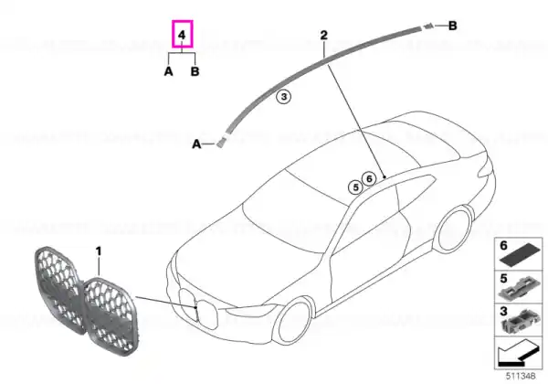 Nu rata Set capace capete bandou ornamental plafon, primerizate - BMW Seria 4 G22 G82 M4