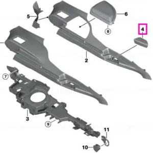 Cel mai vândut Ornament maner compartiment bagaje, dreapta, Negru (Black) - BMW Seria 3 F34 GT