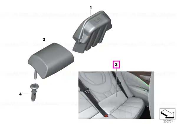 Preferatul clienților Perna confort spatar, negru - BMW XM G09