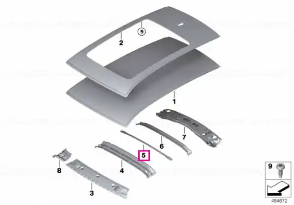 Traversa plafon - BMW iX3 G08, X3 G01 G08 M F97 Plată securizată