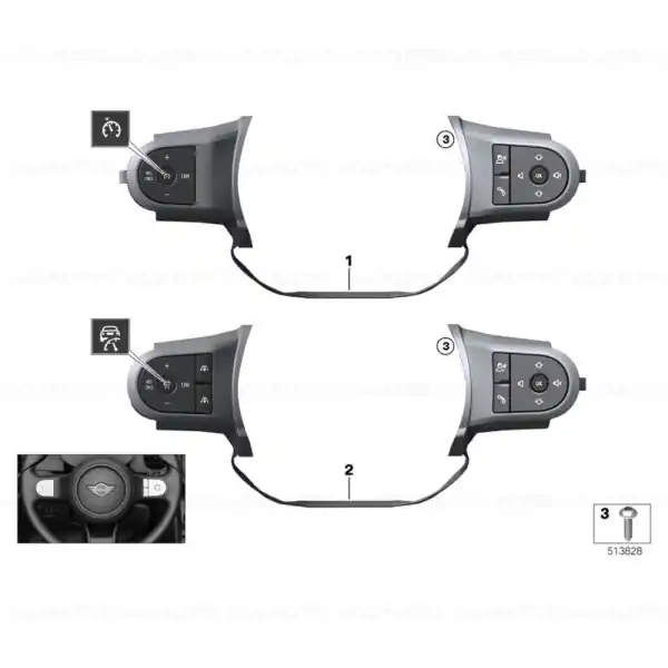 Reducere extra Modul comenzi volan - Mini Cabrio F57, Clubman F54, Countryman F60, F55, F56
