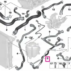 Furtun de racire radiator - admisie - BMW Seria 3 G20 G21, 320e 320eX - Tip motor B46X B48X Livrare gratuită