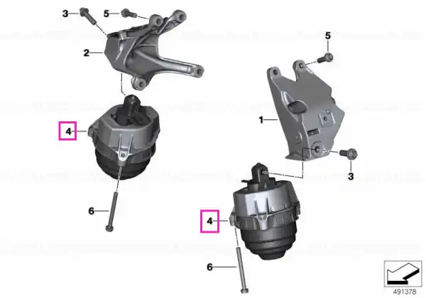 Tampon motor stanga - BMW Seria 4 G82 M4, MS BMW Motorsport Cumpără online