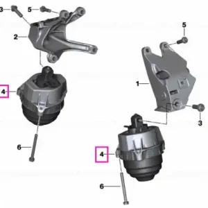 Tampon motor dreapta - BMW Seria 4 G82 M4, MS BMW Motorsport Retur ușor