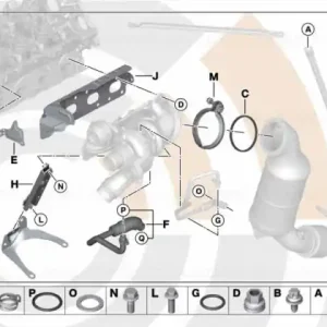 Set garnituri turbosuflanta presiune joasa, Value Parts - BMW Seria 4 F32 F33 F36 Gran Coupe Preț redus