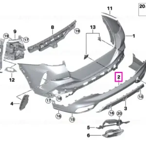 Bara spate inferioara, M, Dark Shadow - BMW X6 G06 LCI Calitate înaltă