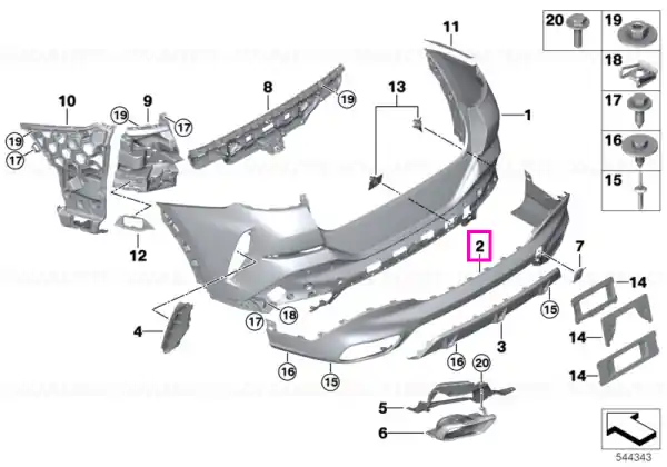 Bara spate inferioara, M, Dark Shadow - BMW X6 G06 LCI Calitate înaltă