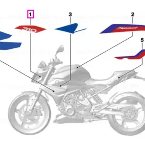 Reducere specială Sticker decorativ carenaj far dreapta - BMW Motorrad K03 (G 310 R)