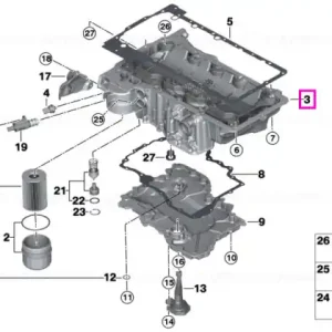 Comandă acum Baie de ulei, partea superioara - BMW Seria 5 F90 M5, Seria 8 F91 F92 F93 M8, X5 F95 M, X6 F96 M