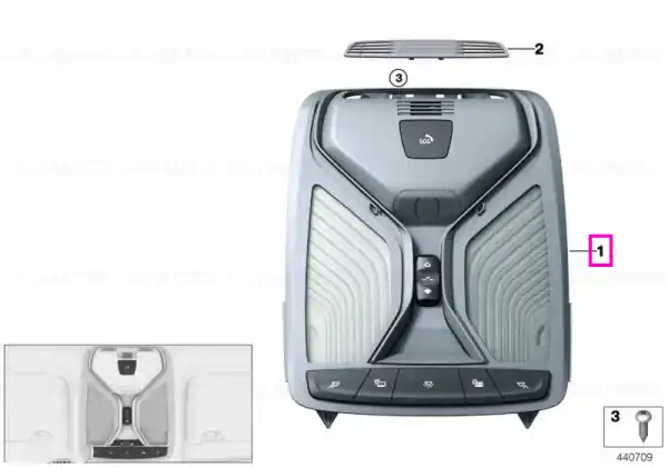 Modul electronic de comanda, plafon interior - BMW Seria 3 G20 G21, Seria 4 G22 G26, Seria 5 G30 G31, Seria 6 G32, i4 G26, X3 G01, X4 G02, X5 G05 Disponibil imediat