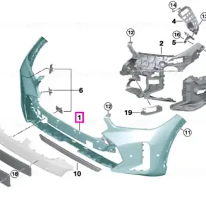 Bara protectie fata, primerizata, M - BMW X6 G06 LCI Expediere rapidă