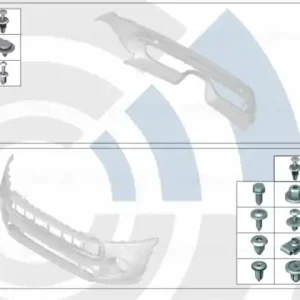 Plată sigură Set elemente montaj bara protectie fata, Kit Value Parts - Mini Cabrio F57, Clubman F54, F55, F56