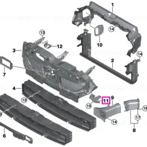 Retur ușor Suport superior stanga, canal aer racire sistem franare - BMW Seria 5 G60 G61 G68 G90 G99 M5