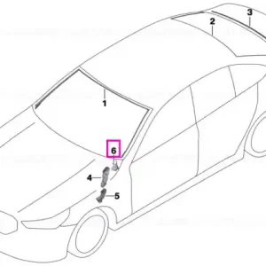 Super ofertă Ornament scurgere apa parbriz, dreapta - BMW Seria 5 G60 G61 G68 G90 G99 M5