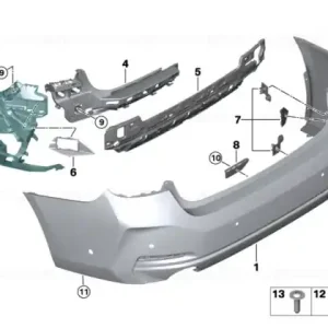Expediere rapidă Suport bara protectie spate dreapta - BMW Seria 3 G20 LCI