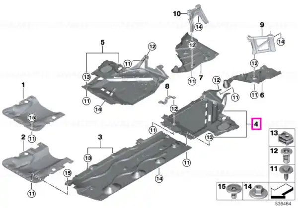 Lichidare de stoc Blindaj/Scut inferior rezervor, stanga, ICE - BMW X1 U11, X2 U10