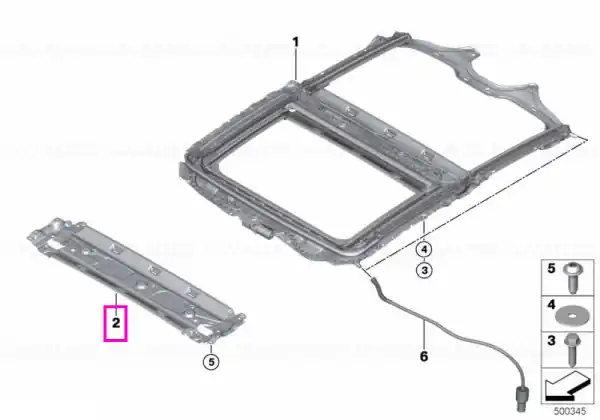 Transport gratuit Mecanism rulou parasolar trapa/plafon panoramic - BMW Seria 7 G12