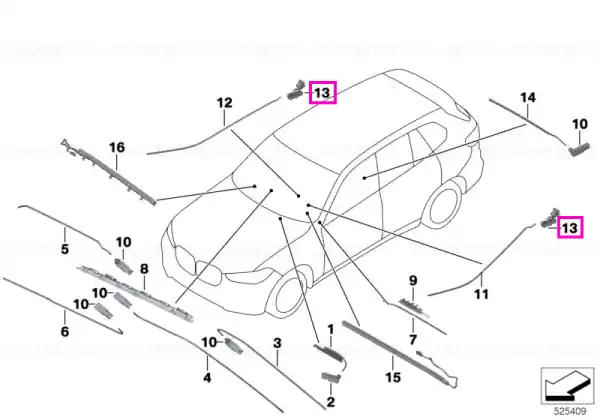 Preț mic Modul LED (Flex Lin KOD.B2) - BMW X5 G05 M F95, X5L G18, X6 G06 M F96, X7 G07, XM G09