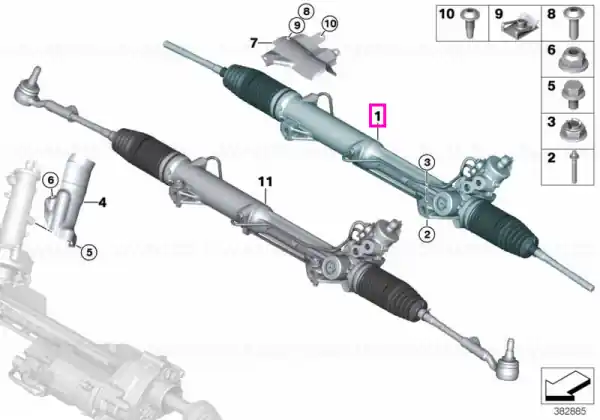 Nu rata Caseta de directie hidraulica ZF - BMW Seria 1 E81 E82 E87 E88, Seria 3 E90 E91 E92 E93, X1 E84 - volan dreapta (RHD)