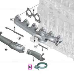 Garnitura galerie evacuare - BMW Seria 3 E90 E91 E92 E93, Seria 5 E60 E61, Seria 7 E65 E66, X3 E83, X5 E70, X6 E71 - tip motor M57N2 Noutate