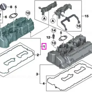 Vezi acum Capac chiulasa, cilindrii 1-4, set garnituri inclus - BMW Seria 5 F07 F10 F11, Seria 6 F06 F12 F13, Seria 7 F01 F02, X5 F15, X6 F16