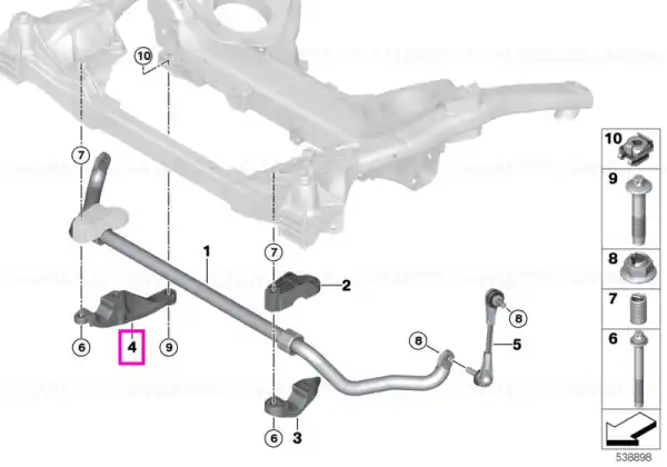 Mai ieftin Suport inferior bara stabilizatoare - BMW Seria 5 G60 G61 G68, Seria 7 G70