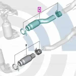 Lichidare de stoc Ansamblu conducta intermediara cu element decuplare, sistem evacuare, Kit Value Parts - Mini Cabrio R57, Clubman R55, Coupe R58, Roadster R59, R56 - tip motor N12, N16