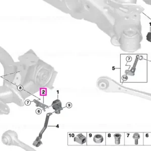 Suport senzor nivel vertical faruri, fata, stanga - BMW i3L G28 BEV, i4 G26 Livrare expres