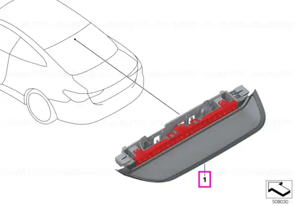 Noutate Lampa stop aditionala - BMW Seria 4 G22 G82 M4 - fara luneta cu protectie solara