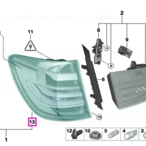 Ultima șansă Lampa stop, pe aripa dreapta, fara soclu bec - BMW X3 F25