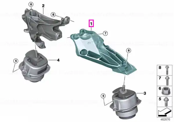 Suport motor, stanga - BMW X5 F15 - tip motor B47 Bestseller
