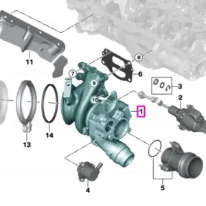 Turbocompresor (Turbina) - BMW Seria 3 G20 G21, Seria 4 G22 G23 G26, Seria 5 G60 G61 G68, X3 G45, X6 G06 - tip motor B48N, B48P, B48X Reduceri