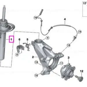 Amortizor suspensie, punte fata, stanga - BMW X1 U11 - tip motor B38X Reduceri
