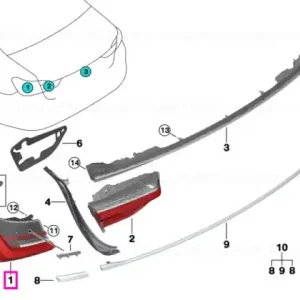Ieftin Lampa stop, pe aripa spate, stanga - BMW Seria 7 G11 G12