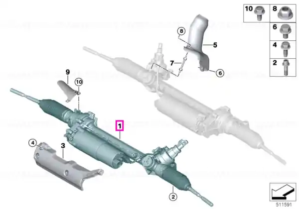Caseta de directie electrica - BMW Seria 2 G87 M2, Seria 3 G80 M3, Seria 4 G82 M4 - pana la 28.02.2025 Preț mic
