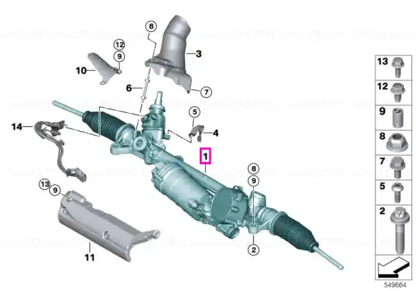 Preferatul clienților Caseta de directie electrica - BMW Seria 3 G20 G21, Seria 4 G23 - pana la 28.02.2025 - fara 02VL (Variable sport steering)