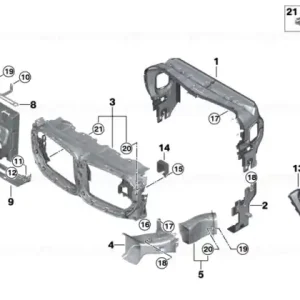Bestseller Ornament aer racire radiator, partea dreapta – BMW X5M F95 LCI; X6M F96 LCI