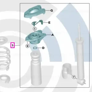 Comandă acum Set reparatie rulment suport amortizor suspensie, punte spate, Kit Value Parts - BMW Seria 5 G30
