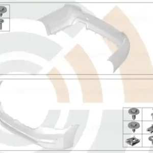 Calitate înaltă Kit elemente montaj bara fata, Value Parts - BMW Seria 5 G30 G31 G38, Seria 6 G32