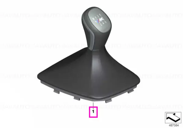 Manetă schimbător, cu burduf din piele neagra - M - 6 viteze - BMW Seria 5 G30 G31, 518d 520d Ofertă specială