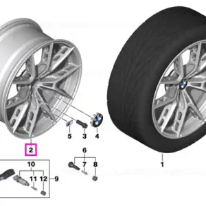 Vezi acum Janta aliaj usor - M Performance Y-Spoke 1063M - Argintiu (Refined Silver) - 9,5Jx20H2 ET:20 - BMW Seria 2 G87 M2, Seria 3 G80 M3 G81 M3 - Punte Fata